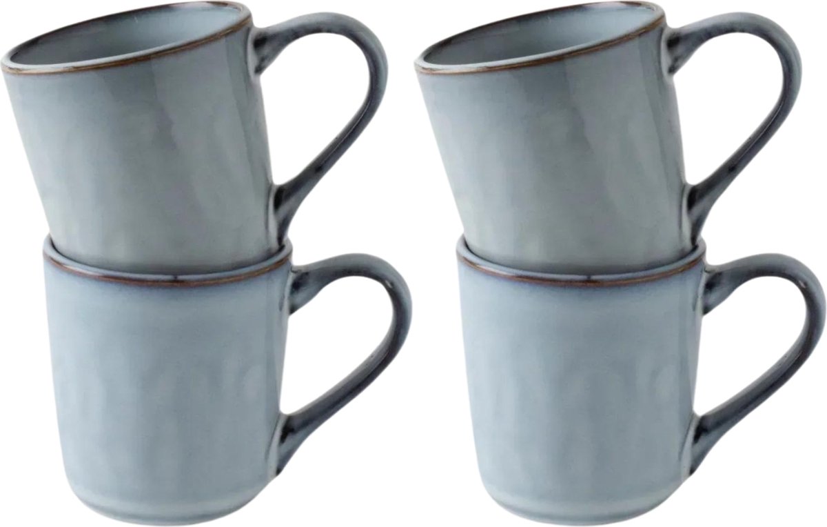 Dutch Rose Organic Mokken set van 4 - Blauw - 25 cl.