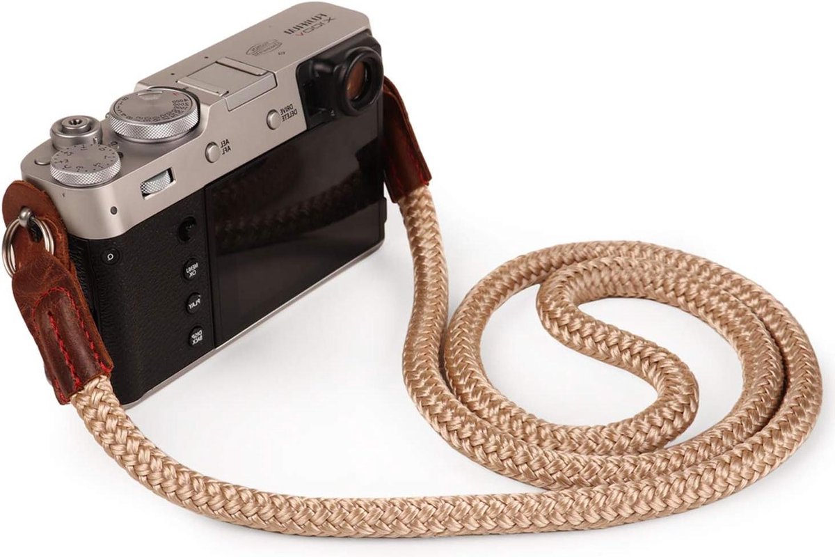 Katoenen band comfortabele bekleding veiligheid voor alle camera - 100cm/39inc - bruin
