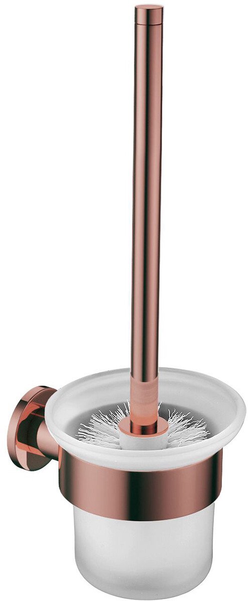 WC Borstel met Houder - Toiletborstelhouder - Leoni Rimbo - Rond - PVD - Geborsteld Koper