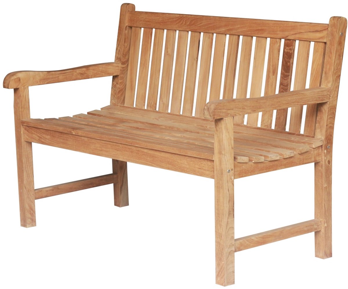 Teakea Windsor Tuinbank - 130 cm - Massief Teakhout - 2 à 3-Persoons Buitenbank - Klassiek Design - FSC Teak