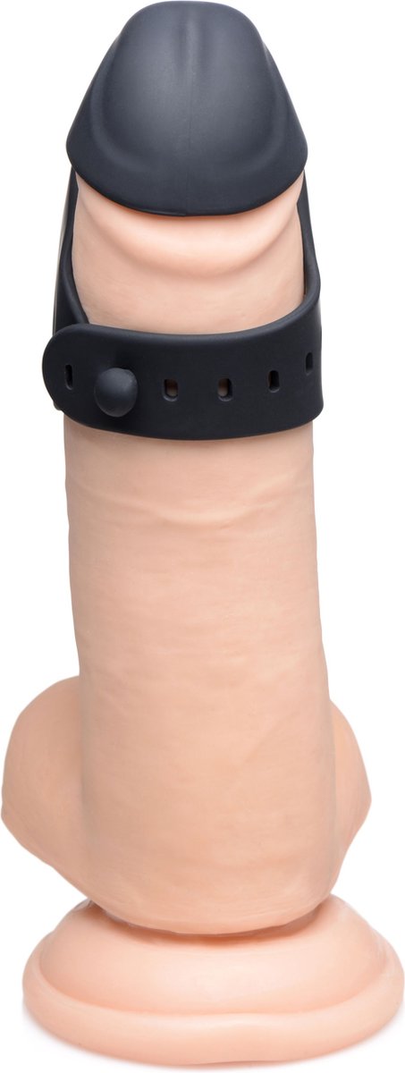 Goedkoopste XR Brands Vibrerende Siliconen Penis Sleeve black