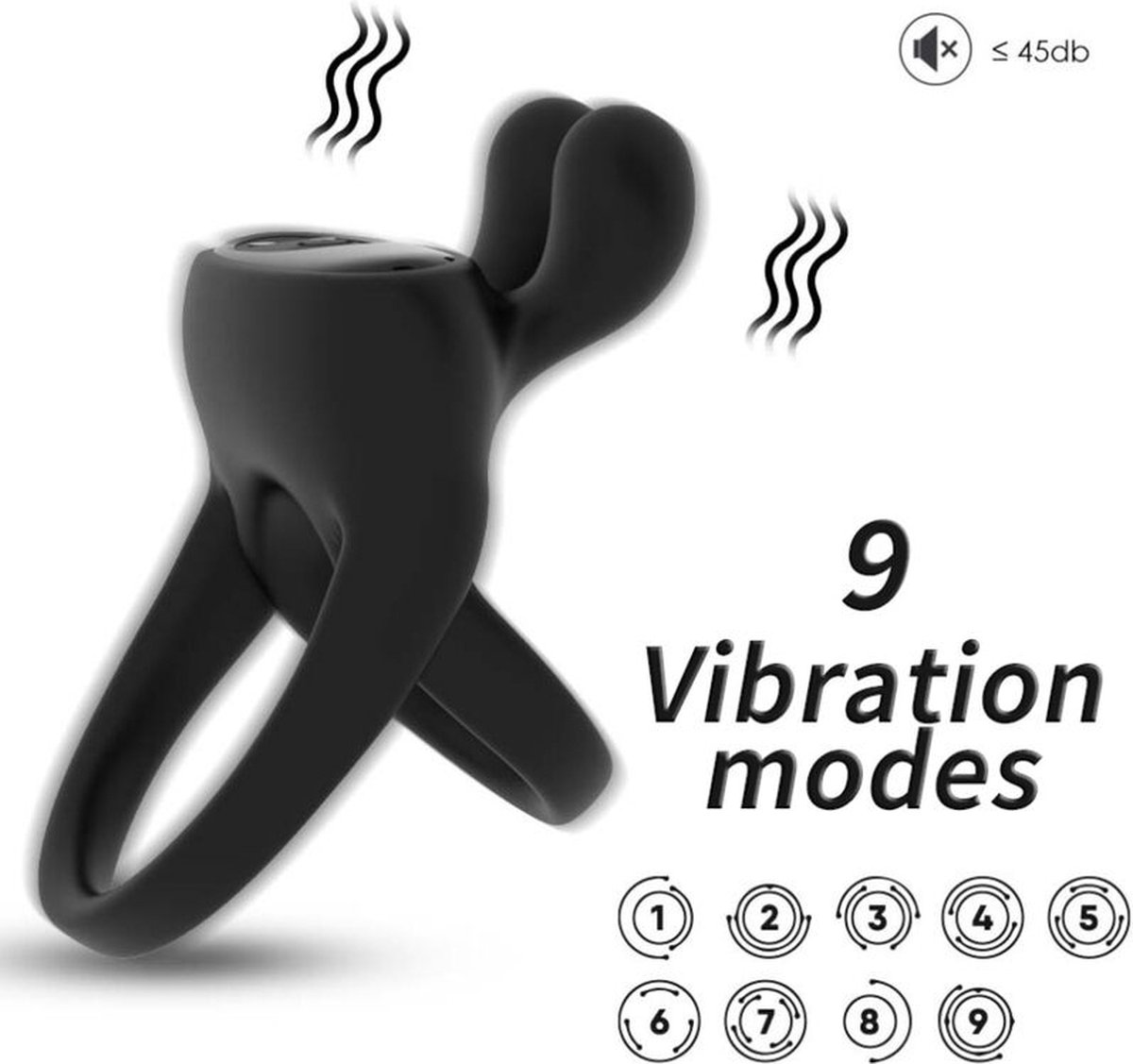 Goedkoopste ARMONY - RING VIBRATOR RABBIT BLACK | PREMIUM COCKRING | VIBRERENDE COCKRING | PENIS RING | VIBRERENDE PENIS RING | SEKSSPEELTJES VOOR MANNEN | SEX TOYS VOOR MANNEN | SEX TOYS