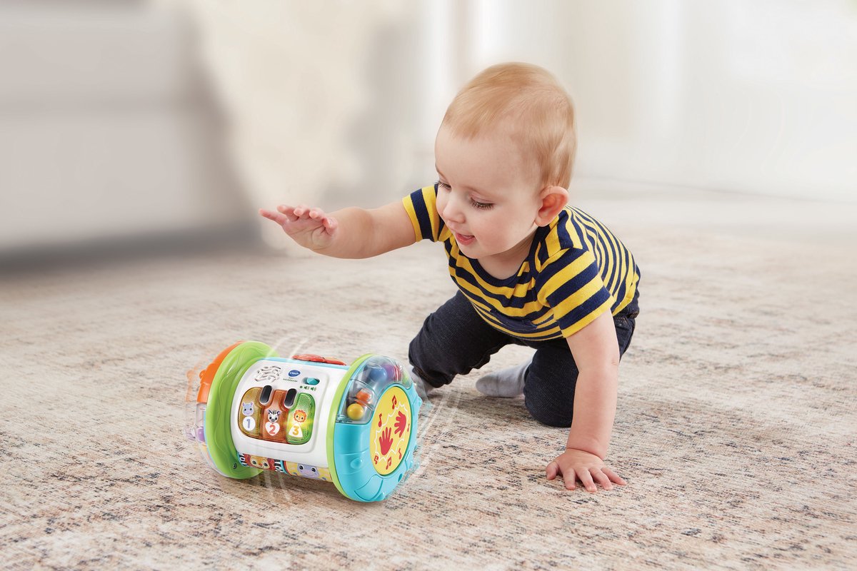 VTech Baby 3-in-1 Kruiprol - Educatief Speelgoed - Activiteitenroller met Lichts- en Geluidseffecten - Baby Speelgoed — afbeelding 4