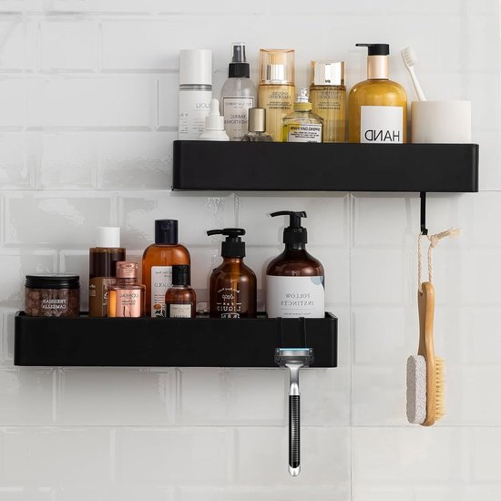 Douche Caddy SUS304 Rvs Douche Opslag Roestvrije Badkamer Plank 2-Pack