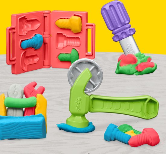 Play-Doh Stempelen en Zagen Speelset - Boetseerklei - Kindergereedschap