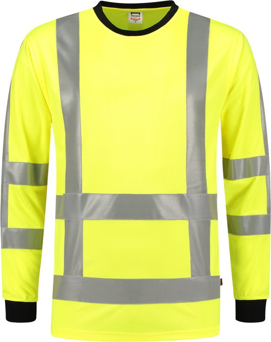 Foto: Tricorp t shirt rws birdseye lange mouw 103002 fluor geel maat 5xl