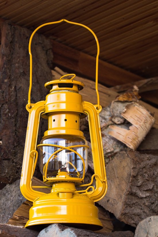 Feuerhand Stormlantaarn Baby special 276 - Geel - 13.5x15x26.5cm - Modern van Feuerhand — afbeelding 4