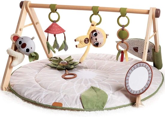 Baby Speelkleed Met Boog - Babyspeelgoed 0 Jaar - Kinderspeelgoed 1 Jaar - Speelmat - Babygym - Bruin