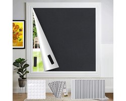 Verduisteringsstof 300×145cm - Verduisterende Jaloezie - Draagbare Verduisterend Rolgordijn - Tijdelijke Verduisteringsgordijnen met Klittenband en Zelfklevende Tapes
