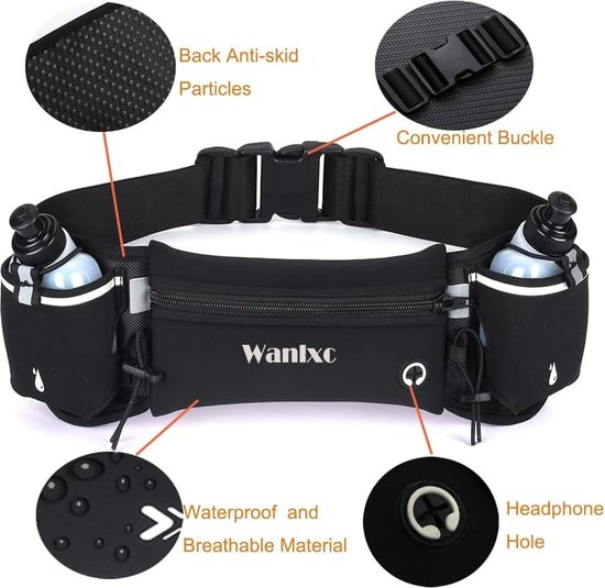 Ceinture De Running RaceFuel - Porte Téléphone + Gourde - Réglable - Respirante Et étanche - Bandes Réfléchissantes - Pour Jogging, Rando, Fitness - 4