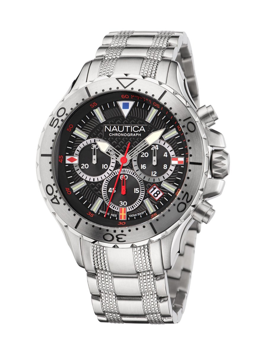 Nautica Nautica Gents Watch Quartz Analog Case: 100% Stainless Steel | Armband: 100% Stainless Steel 49 NAPNSF204