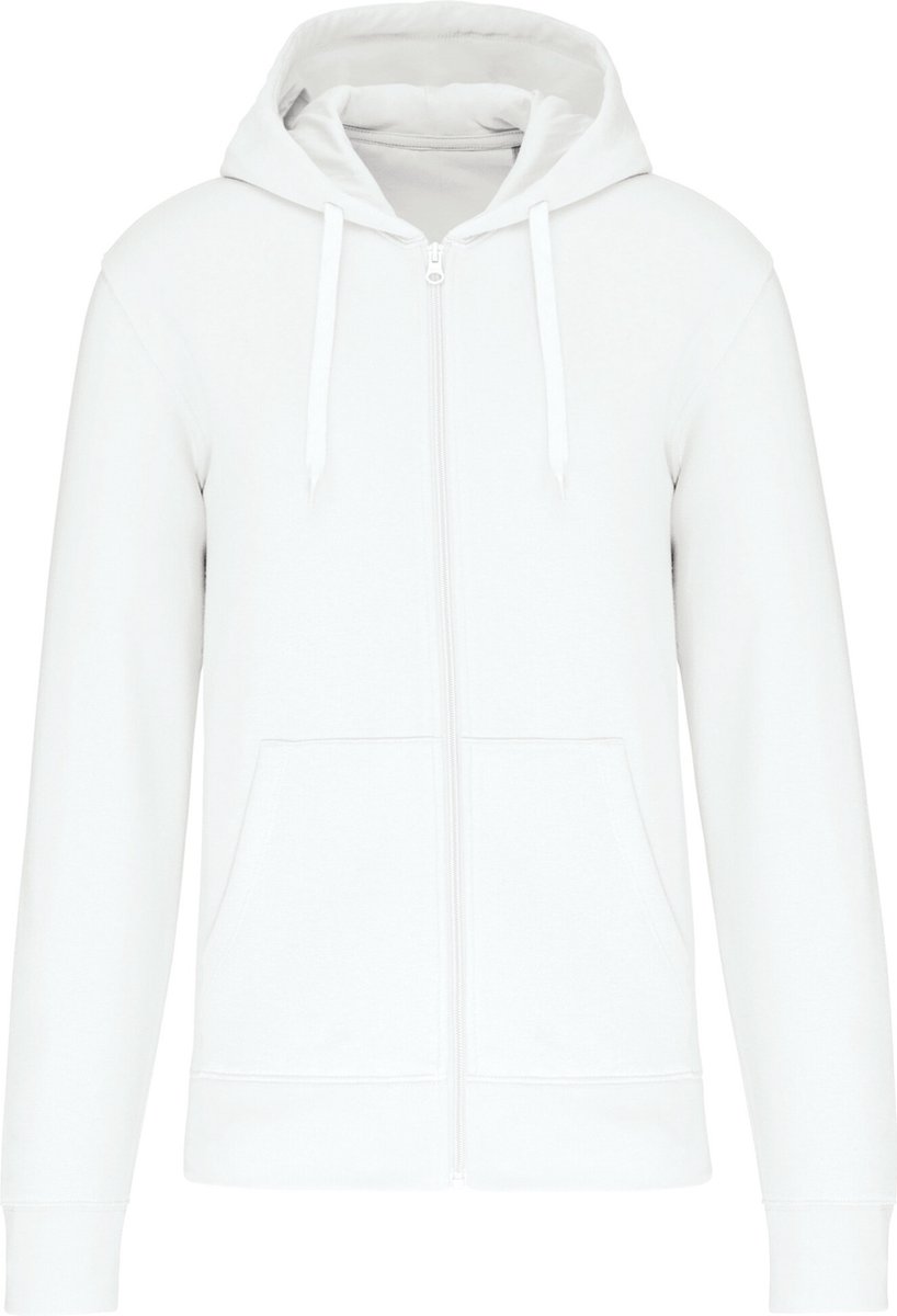 Kariban Ecologische herensweater met capuchon en ritssluiting K4030 - White - M