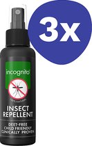 Incognito 100% Natuurlijke Insecten Bescherming Spray (3x 100ml)