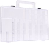 Boîte de rangement avec 33 compartiments fixes de différentes tailles pour stocker toutes sortes de perles, fils, pierres et plus