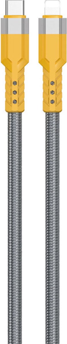 DUDAO 30E USB-C - Lightning cable 1 m Grijs, Geel