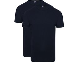 Alan Red Derby O-Hals T-Shirt Navy (2Pack) - Maat L - Heren - Basic T-shirts
