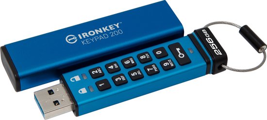 Kingston Technology IronKey 256GB Keypad 200, FIPS 140-3 Lvl 3 AES-256 versleuteld van Merkloos — afbeelding 5