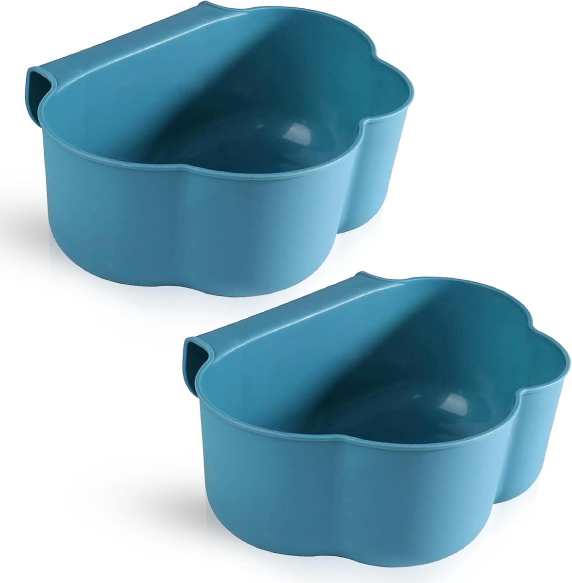 Goedkoopste Verschoontafelorganizer [set van 2] - Opbergbak om op te hangen - Zeer stabiel Gemaakt van duurzaam polypropyleen - Perfect als verschoontafelorganizer, prullenbak in de keuken etc. (Blauw - Blauw