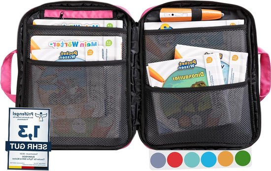 bunnyboo Tas voor TipToi - Ruimte voor maximaal 8 boeken - TipToi startersset met vak voor TipToi pen, TipToi kabel en batterijvak - TipToi tas pen, Large