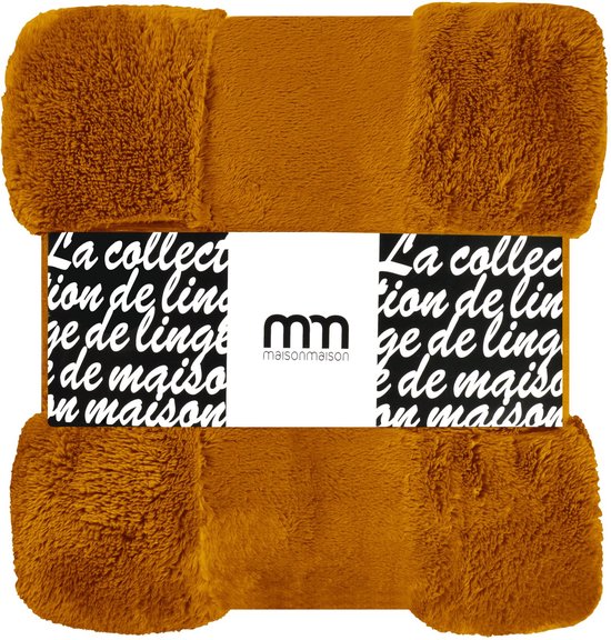 Maison Maison - Plaid - Teddy Bear - Unikleur Cognac - 240x200cm