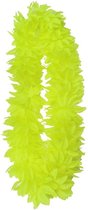Neon gele hawaii krans slinger - feestartikelen