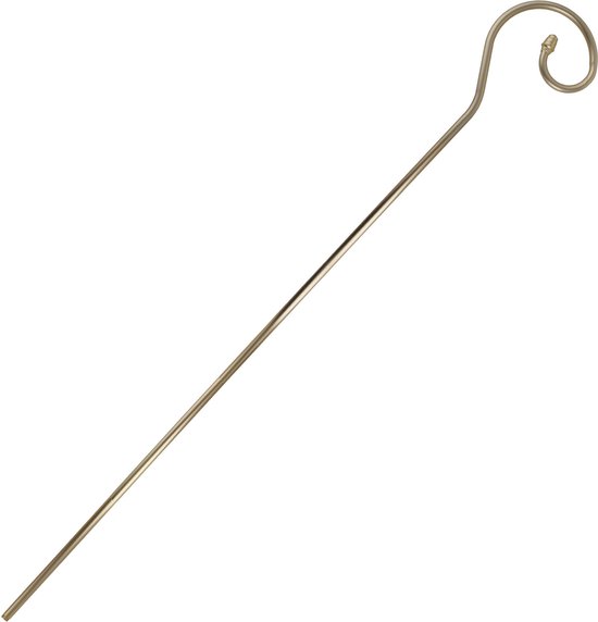 Staf van Sinterklaas - matgoud - metaal - 200 cm - 5-delig - Sinterklaas verkleedkleding kostuum accessoires