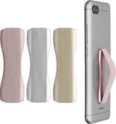 Porte-doigts kwmobile pour smartphone - Poignée pour téléphone - Porte-doigts autocollant - Set de 3 - En or / argent / or rose