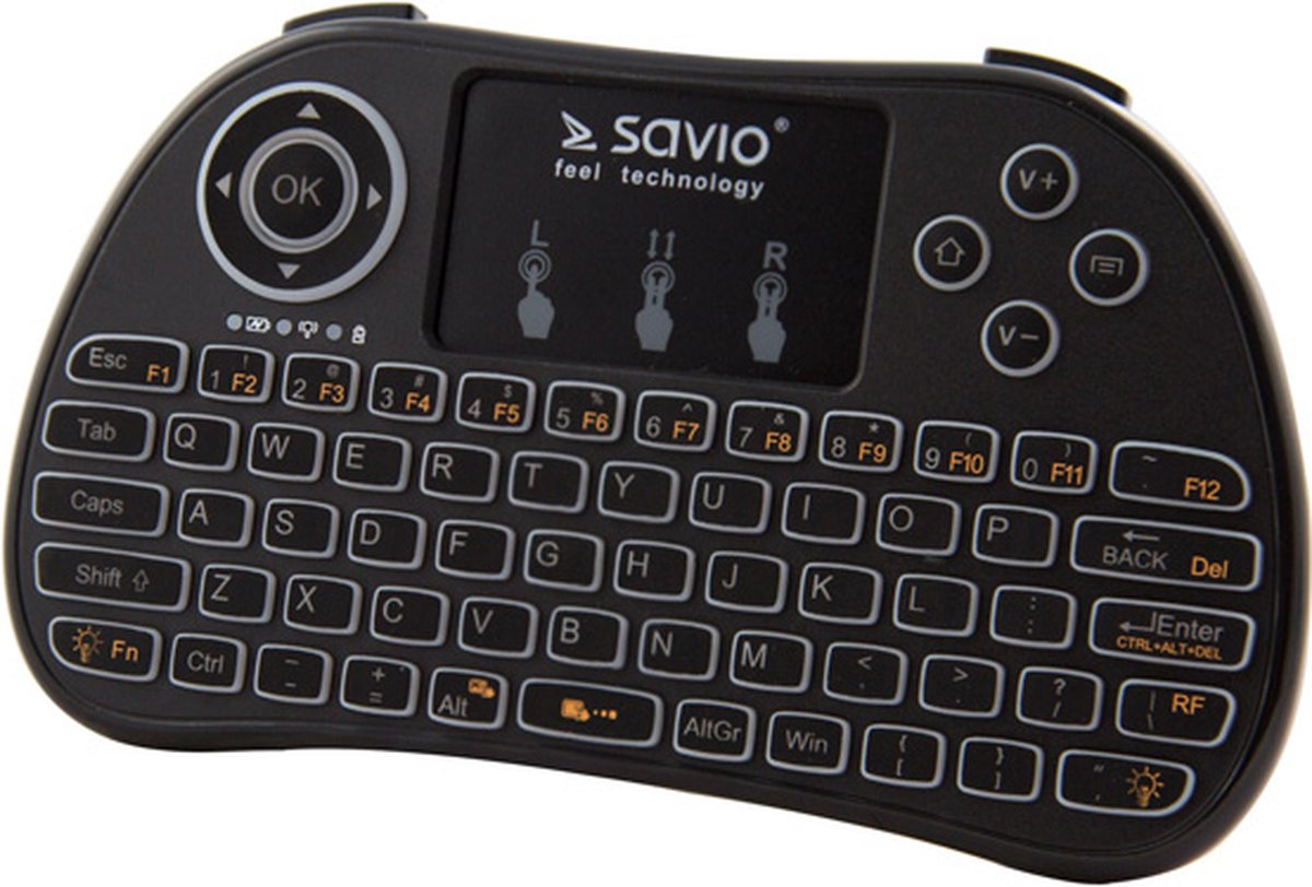 Savio draadloos toetsenbord verlicht kw-02 kw-02