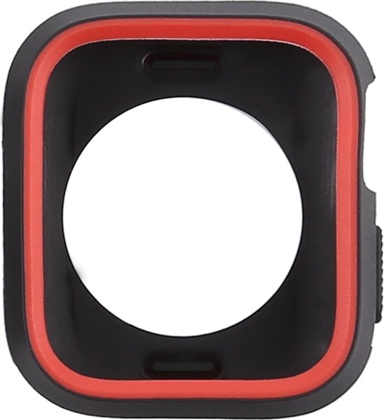 Beschermende watch case - hoesje - geschikt voor Apple Watch Series 4/5/6/SE - 44 mm - zwart-rood