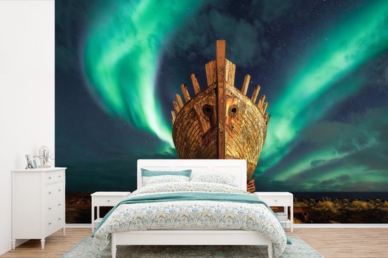 Aurores boréales sur bateau viking 360x240 cm | bol.com