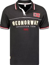 Polo Shirt Heren Zwart Geographical Norway Expedition Kerato - L