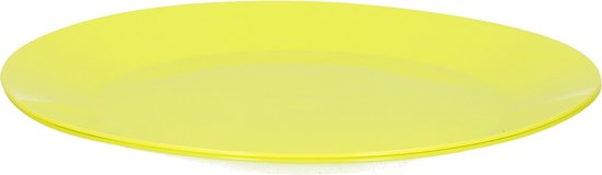 2x stuks ontbijt/diner bordjes hard kunststof 26 cm in het groen. Outdoor servies camping/picknick/verjaardag
