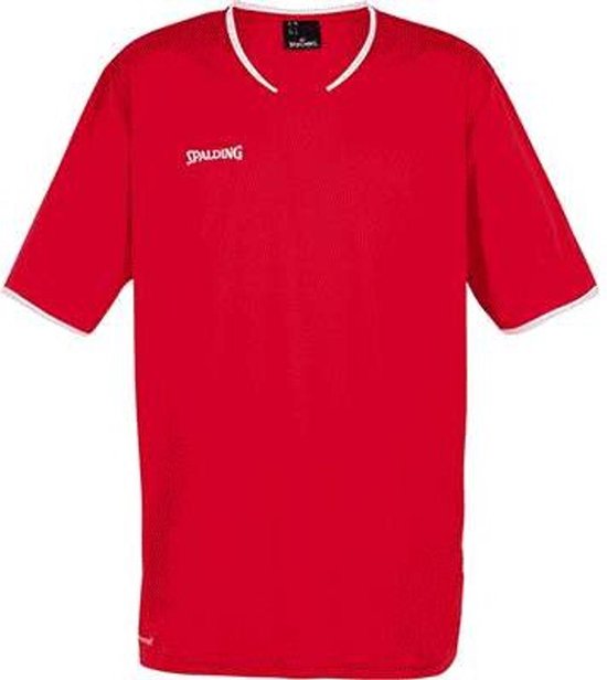 Spalding Shooting SS Shirt Unisexe - Rouge / Wit - Taille XL
