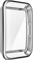 Screenprotector watch case - hoesje - geschikt voor Huawei Band 6 / Band 6 Pro / Honor Band 6 - zilver