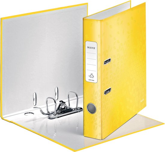 Leitz 180° Ordner, Capaciteit van 600 Vellen A4 Papier, Rugbreedte van 80 Millimeter, Uniek Gepatenteerd 180° Mechanisme, Duimgat, Verwisselbaar Etiket, PP, Lichtgroen, 10105050