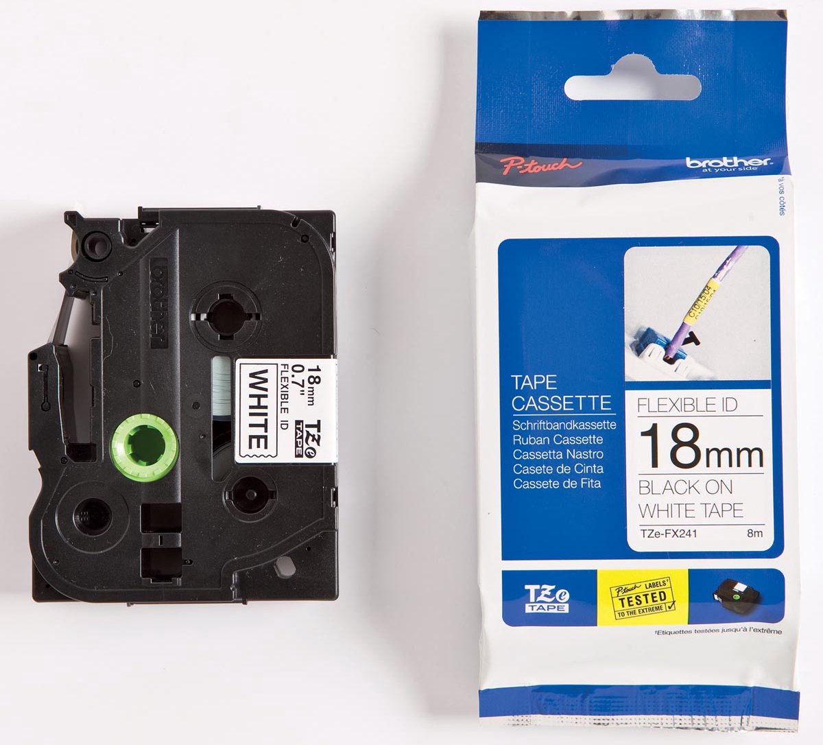 TZE-FX241 tape white print black 18mm