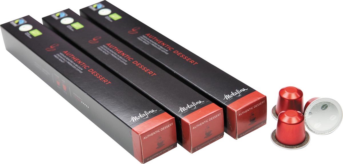 Mokafina cups – koffie capsules – Dessert – 3x10 stuks