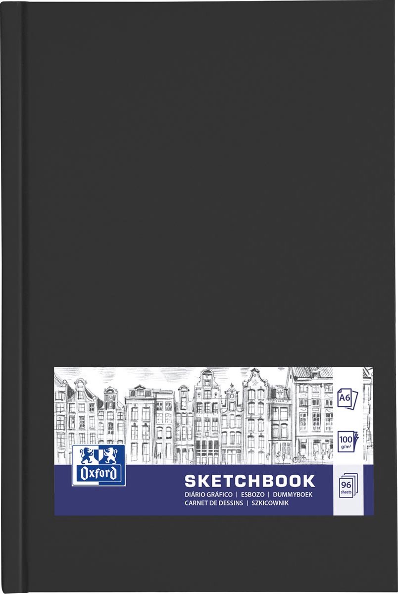 Oxford schetsboek - A6 - 96 vel - 100g papier - harde kaft - zwart — afbeelding 11