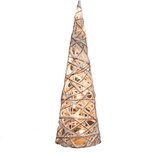 Kerstverlichting figuren Led kegel kerstboom glitter lamp 40 cm - Verlichte kegels/kegelvorm bomen/kerstbomen/kegelkerstbomen