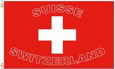 Zwitserland vlag met tekst