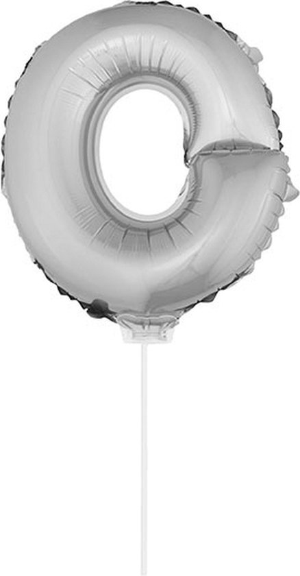 Mount Bank Gehoorzaam stilte Zilveren opblaas letter ballon O op stokje 41 cm | bol.com