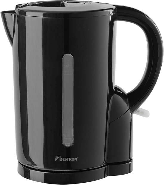 Bestron Waterkoker 1.7 Liter, met automatische Kookstop, incl. Droogkookbeveiliging & Indicatielampje, 2200 Watt, AWK1101Z, Kleur: Zwart