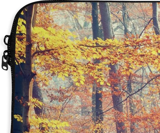 Housse ordinateur 17 pouces - Forêt - Automne - Feuilles - Housse ordinateur - Dimensions intérieures 42,5x30 cm - Dos noir