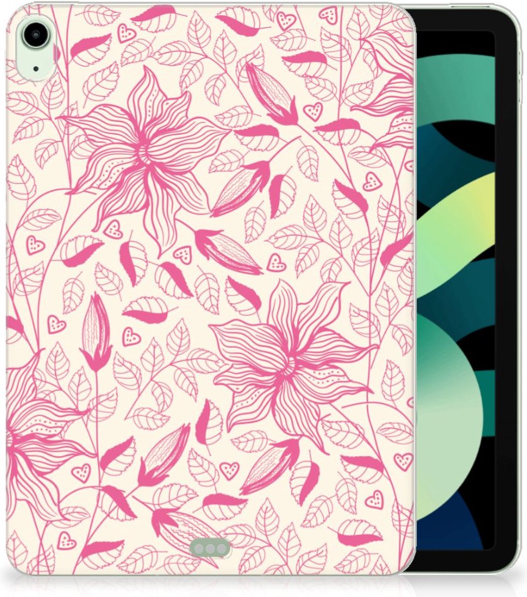 iPad Air (2020/2022) 10.9 inch Siliconen Hoesje Pink Flowers