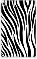 Hoesje Lenovo Tab M10 Plus (3e generatie) Mapje Zebra met transparant zijkanten
