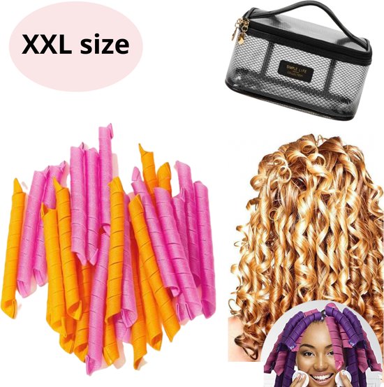 Heatless Curls 26 stuks XXL Size + luxe opberg-tas