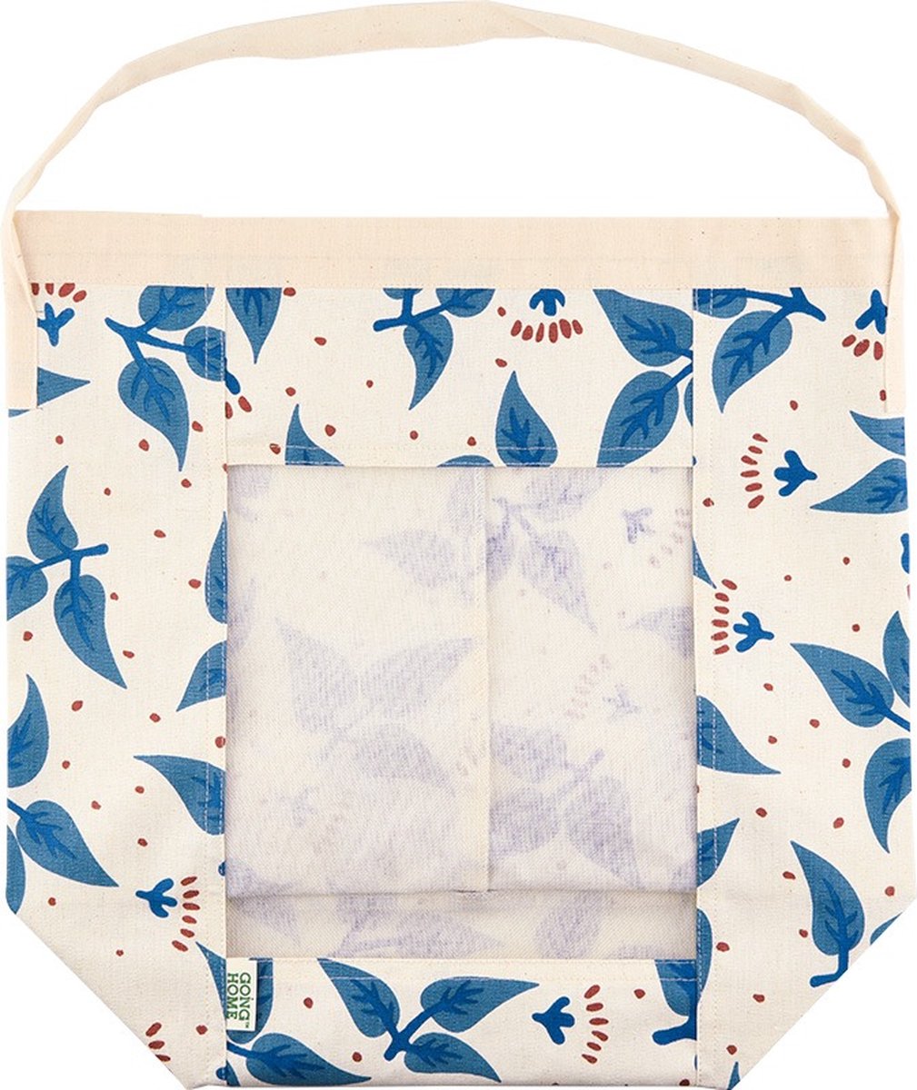 Goedkoopste Fruitzak Blauw 21.5x21cm Herbruikbare Zakjes Boterhamzakjes Groentezakje Vers Fruit Groente Netje