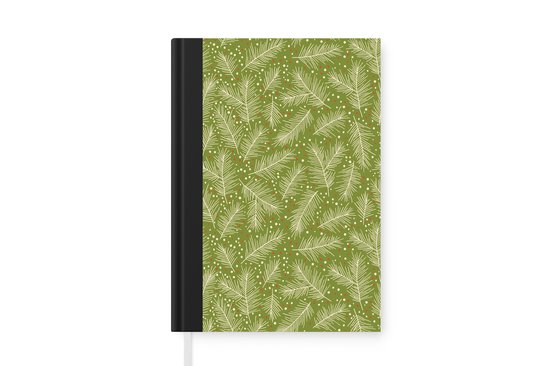 Carnet - Cahier - Branche de pin - Motifs - Noël - Hiver - Carnet - Taille A5 - Bloc-notes - Noël - Cadeau - Cadeau de Noël pour homme, femme et enfant