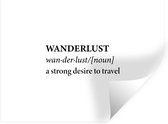 Stickers muraux - Proverbes - Citations - Une forte envie de travel - Wanderlust - Voyage - 40x30 cm - Film adhésif