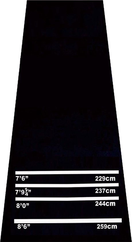 Foto: Homcom dartmat rubberen mat toernooi dartstapijt slipvast rubber zwart 300x61x0 3 cm b8 0005